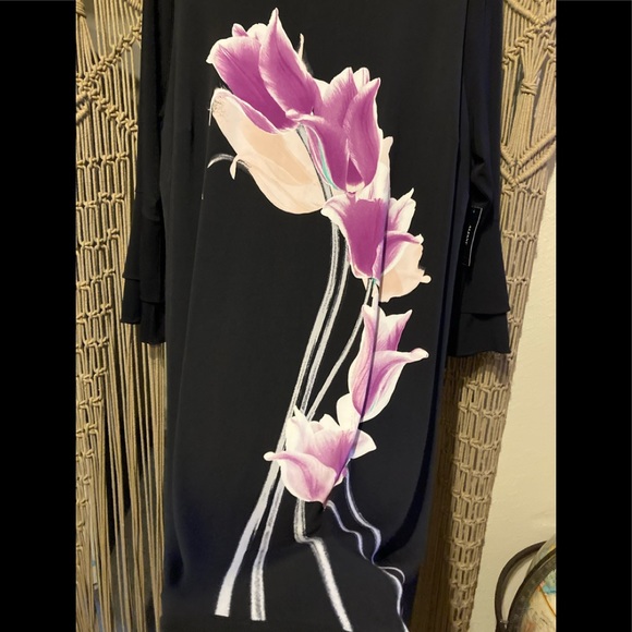 Alfani Tulip Print Flounce Cocktail Dress 26W - Picture 5 of 14
